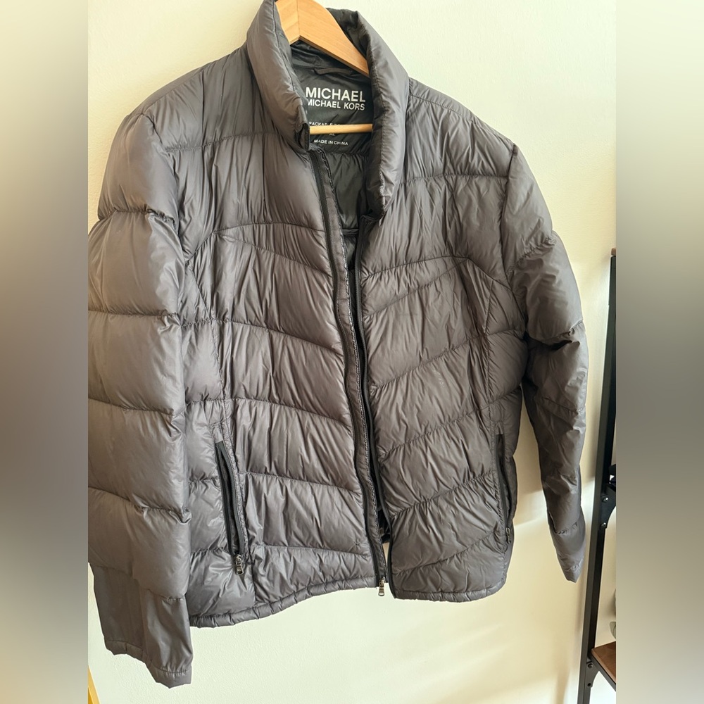 MICHAEL Michael Kors Gray Puffer Jacket